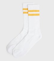 New Look Yellow Double Stripe Ribbed Socks